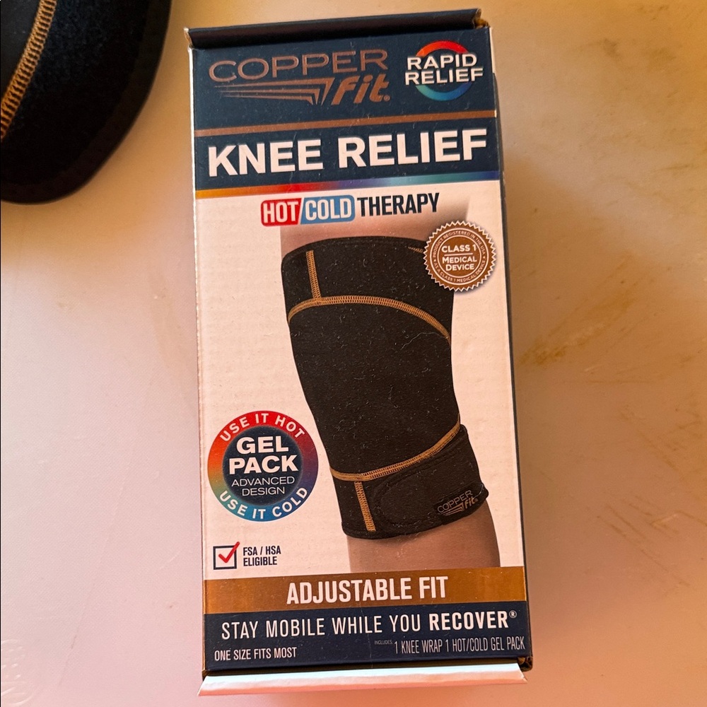 Copper Fit Knee Support with Gel Pack